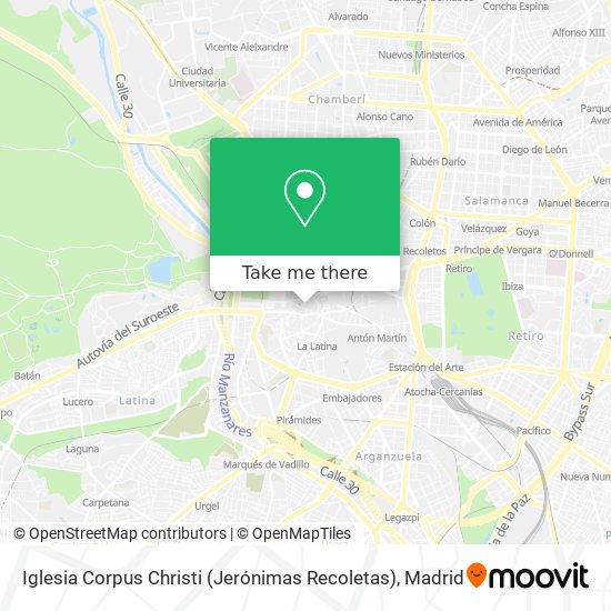 Iglesia Corpus Christi (Jerónimas Recoletas) map