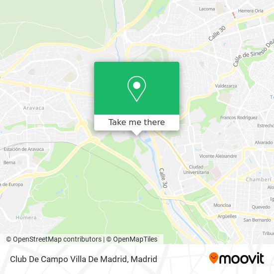 Club De Campo Villa De Madrid map