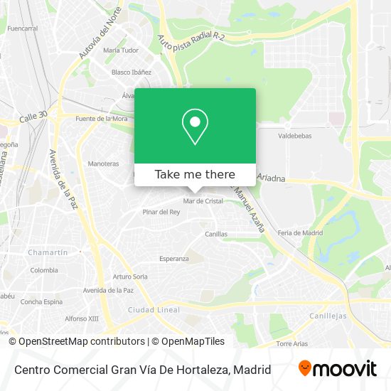 mapa Centro Comercial Gran Vía De Hortaleza