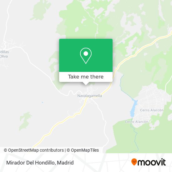 Mirador Del Hondillo map