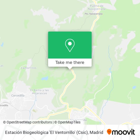 Estación Biogeológica 'El Ventorrillo' (Csic) map