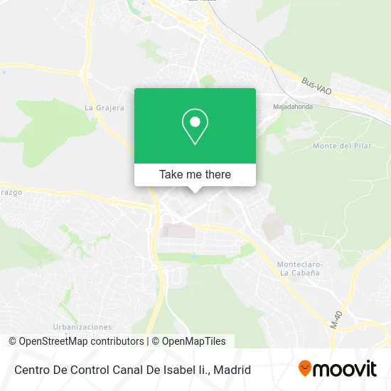 Centro De Control Canal De Isabel Ii. map