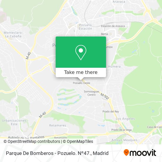 mapa Parque De Bomberos - Pozuelo. Nº47.