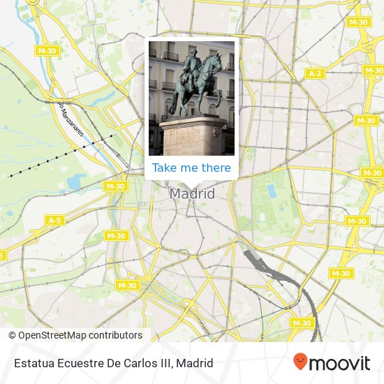mapa Estatua Ecuestre De Carlos III