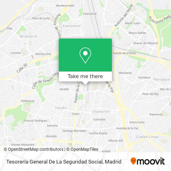 Tesorería General De La Seguridad Social map