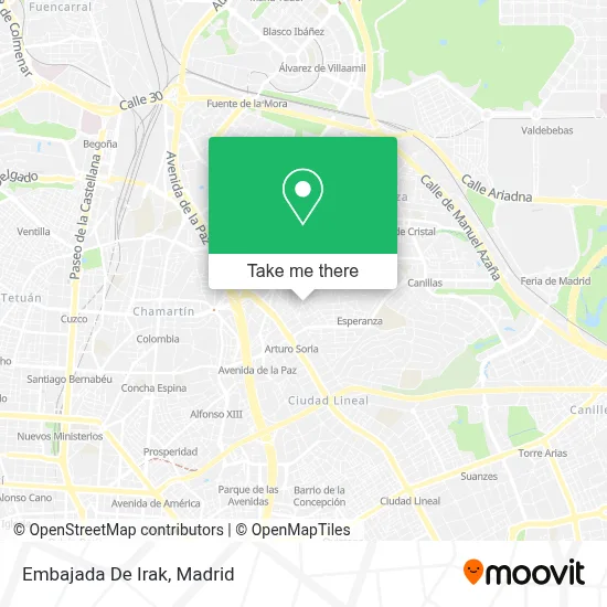 Embajada De Irak map