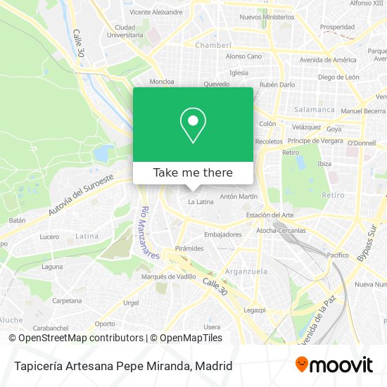 Tapicería Artesana Pepe Miranda map