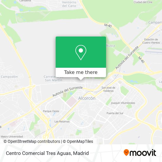 Centro Comercial Tres Aguas map