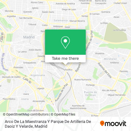 mapa Arco De La Maestranza Y Parque De Artillería De Daoiz Y Velarde