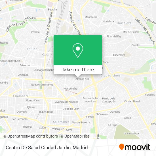 mapa Centro De Salud Ciudad Jardín