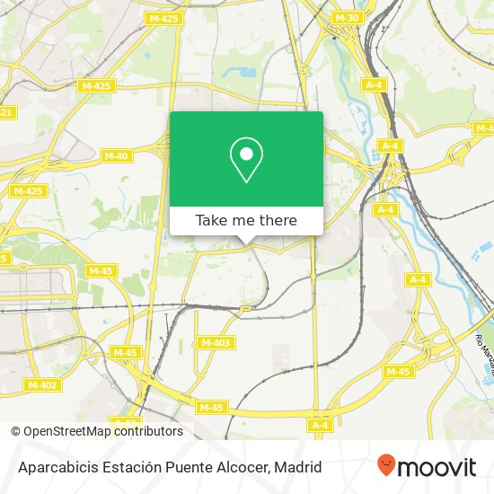 mapa Aparcabicis Estación Puente Alcocer