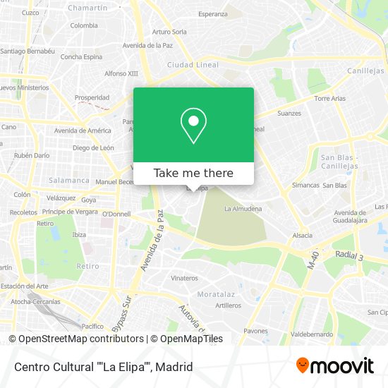 Centro Cultural ""La Elipa"" map