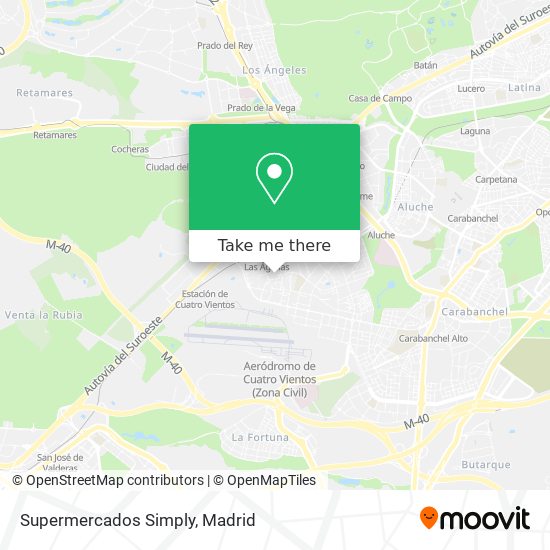 Supermercados Simply map
