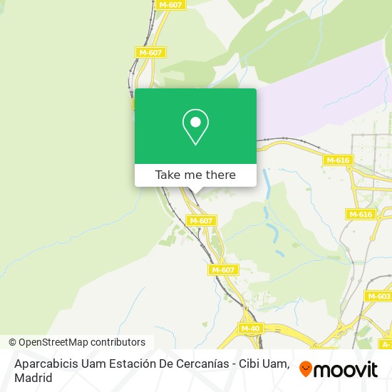 Aparcabicis Uam Estación De Cercanías - Cibi Uam map