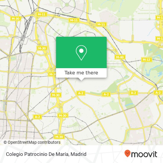 Colegio Patrocinio De María map