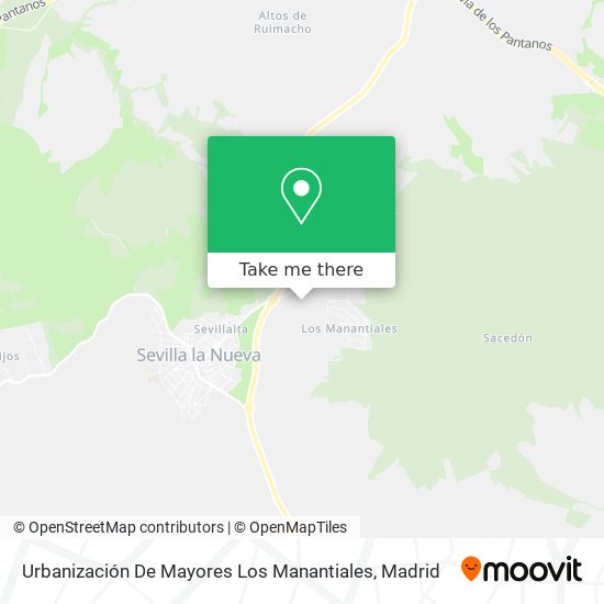 Urbanización De Mayores Los Manantiales map