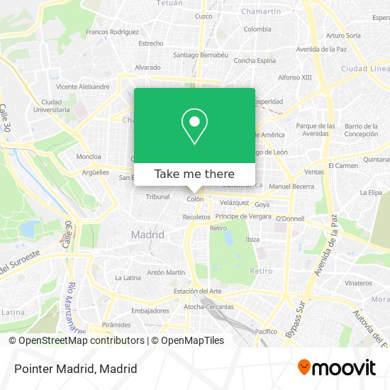 Pointer Madrid map