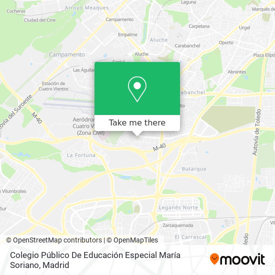 mapa Colegio Público De Educación Especial María Soriano