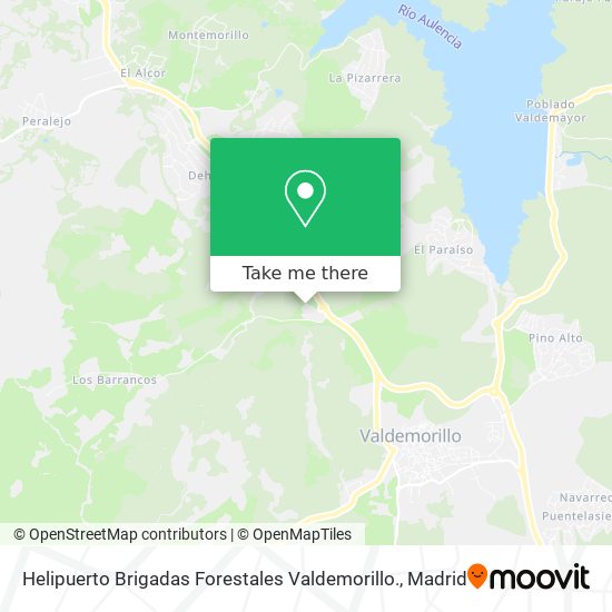 mapa Helipuerto Brigadas Forestales Valdemorillo.