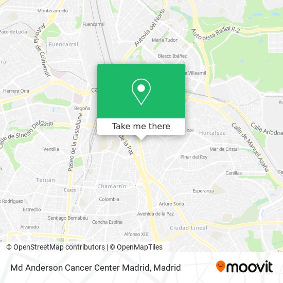 Md Anderson Cancer Center Madrid map