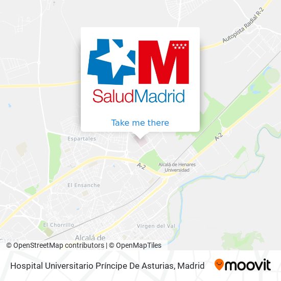 mapa Hospital Universitario Príncipe De Asturias