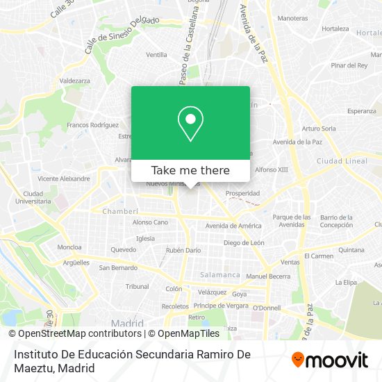 mapa Instituto De Educación Secundaria Ramiro De Maeztu