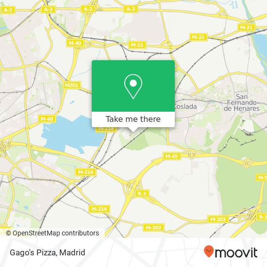 mapa Gago's Pizza