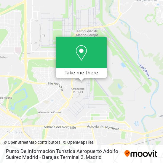 mapa Punto De Información Turística Aeropuerto Adolfo Suárez Madrid - Barajas Terminal 2