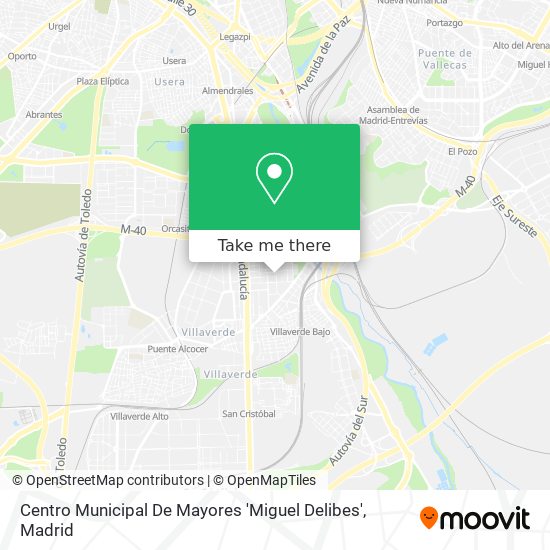 mapa Centro Municipal De Mayores 'Miguel Delibes'