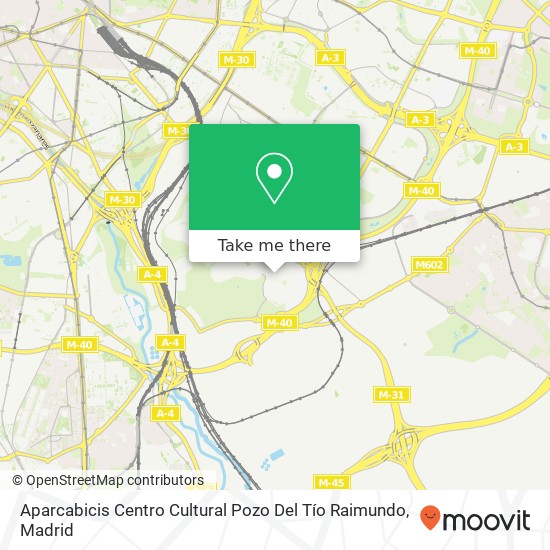 Aparcabicis Centro Cultural Pozo Del Tío Raimundo map