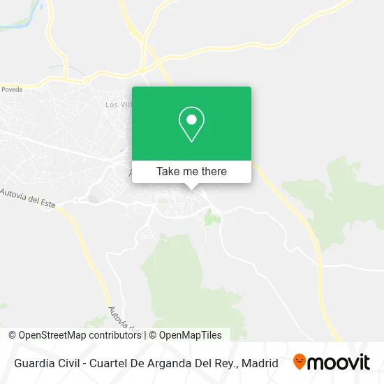 Guardia Civil - Cuartel De Arganda Del Rey. map
