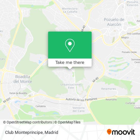 Club Montepríncipe map