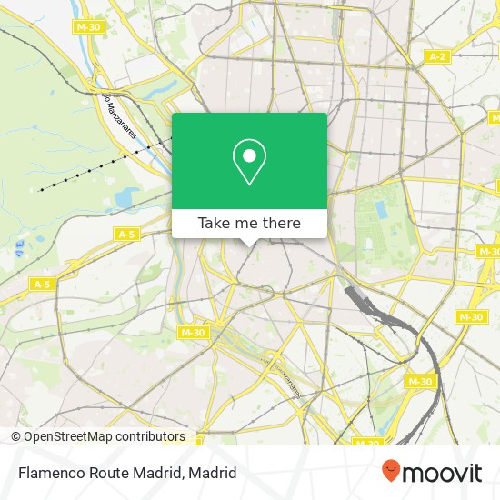 Flamenco Route Madrid map