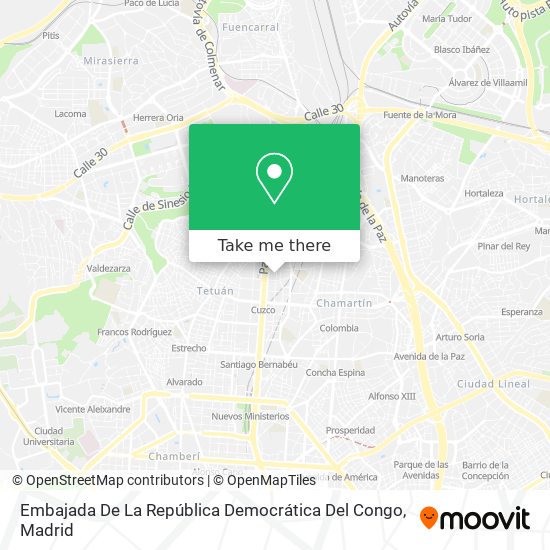 Embajada De La República Democrática Del Congo map