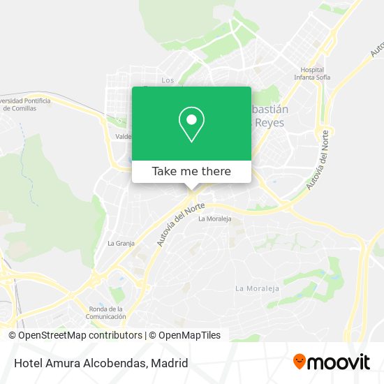 mapa Hotel Amura Alcobendas