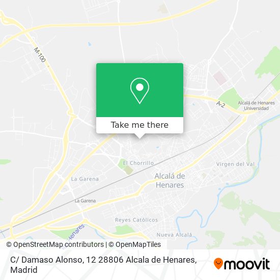 C/ Damaso Alonso, 12 28806 Alcala de Henares map