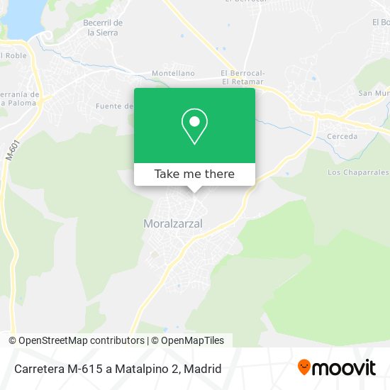 Carretera M-615 a Matalpino 2 map