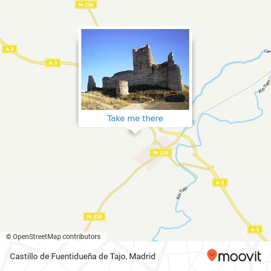 Castillo de Fuentidueña de Tajo map