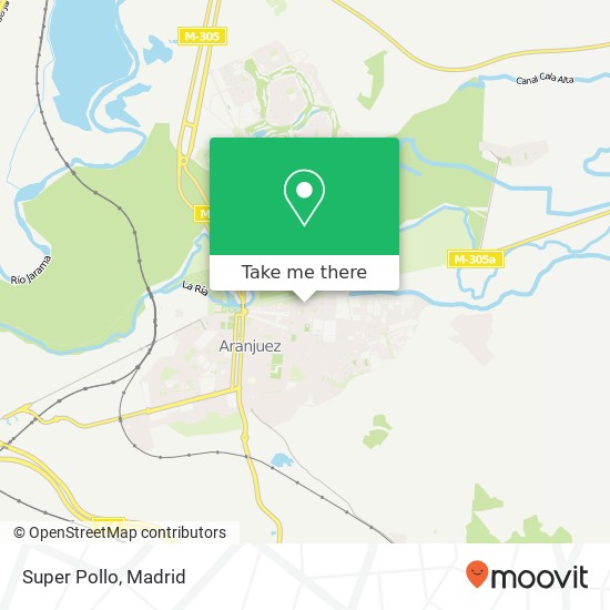 mapa Super Pollo, Calle Alpajes, 52 28300 Aranjuez