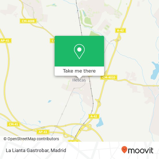 mapa La Lianta Gastrobar, Calle Real, 80 45200 Illescas