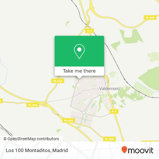 mapa Los 100 Montaditos, Avenida de España, 1S 28342 Valdemoro