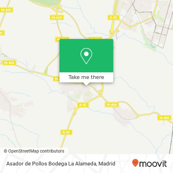 mapa Asador de Pollos Bodega La Alameda, Calle Veintisiete de Octubre, 25 28991 Torrejón de la Calzada