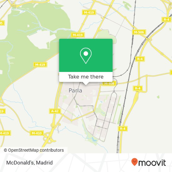 McDonald's, Calle Pinto 28982 Parla map