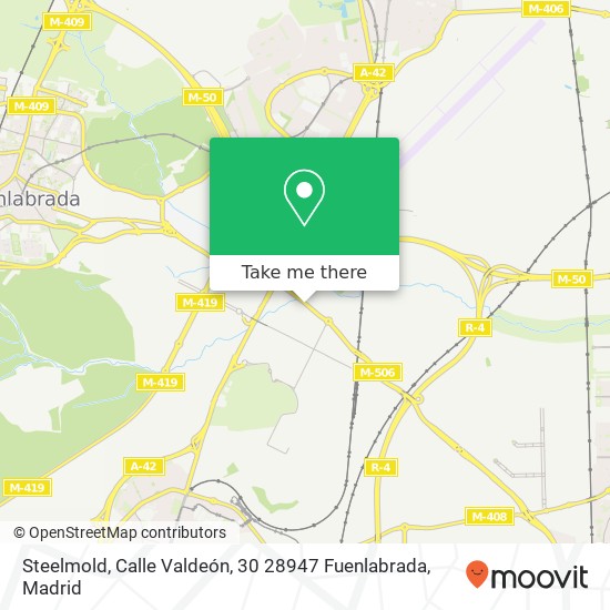 mapa Steelmold, Calle Valdeón, 30 28947 Fuenlabrada