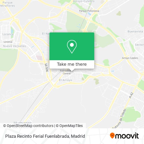 mapa Plaza Recinto Ferial Fuenlabrada