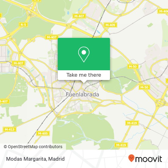 mapa Modas Margarita, Calle Ángeles, 5 28944 Fuenlabrada