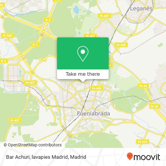 Bar Achuri, lavapies Madrid, 28941 Fuenlabrada map