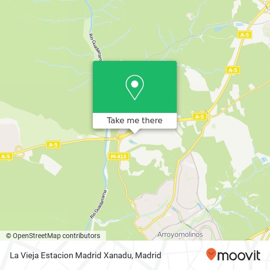 mapa La Vieja Estacion Madrid Xanadu, Calle Puerto de Navacerrada 28939 Arroyomolinos