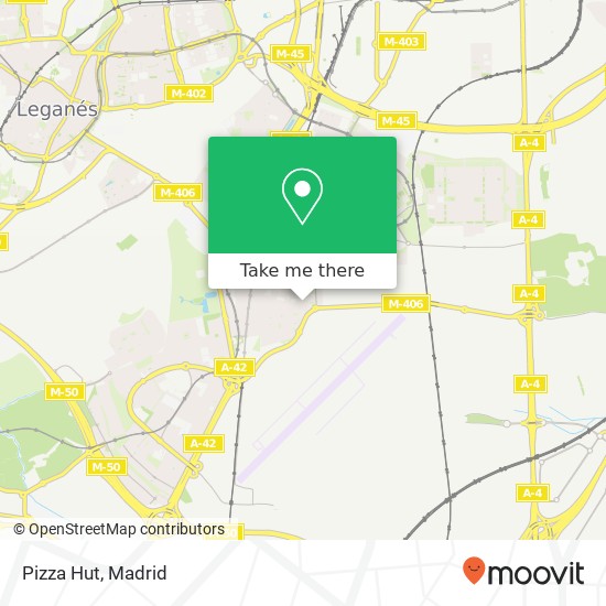 mapa Pizza Hut, Calle Arboleda, 24 28901 Getafe