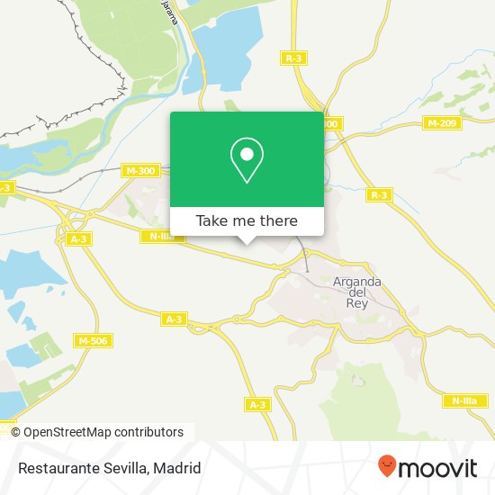 mapa Restaurante Sevilla, Calle de Alicante, 9 28500 Arganda del Rey